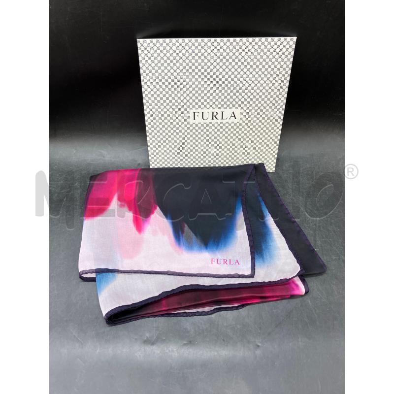 FOULARD FURLA NERO ROSA SCATO | Mercatino dell'Usato Roma eur 1