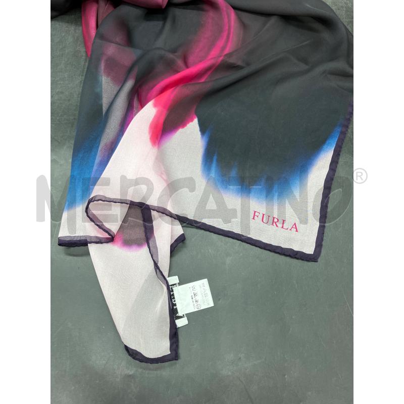 FOULARD FURLA NERO ROSA SCATO | Mercatino dell'Usato Roma eur 4