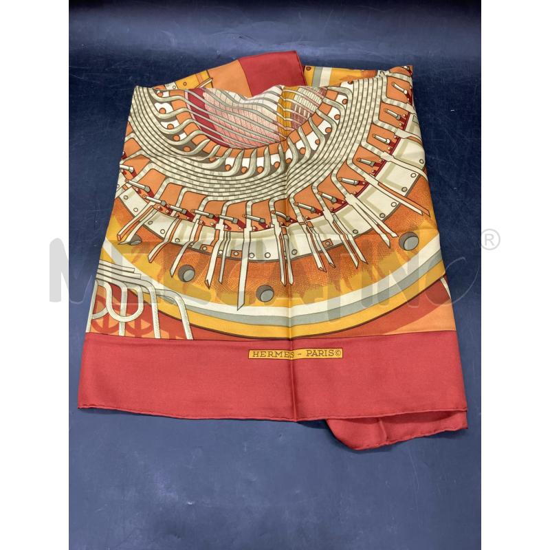 FOULARD HERMES BY P.PERON CARRE GEANT SETA 140 | Mercatino dell'Usato Roma eur 1