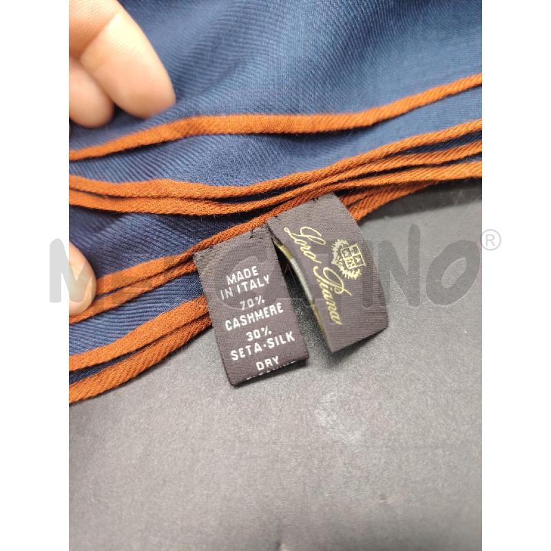 FOULARD LORO PIANA CASHMERE SETA BLU PROF MARR  | Mercatino dell'Usato Roma eur 2