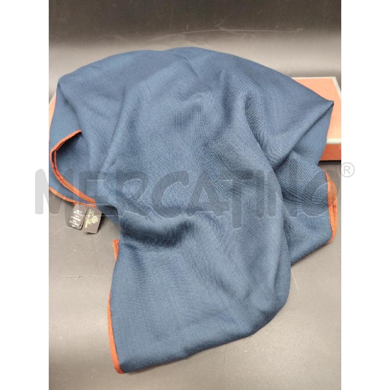 FOULARD LORO PIANA CASHMERE SETA BLU PROF MARR  | Mercatino dell'Usato Roma eur 3