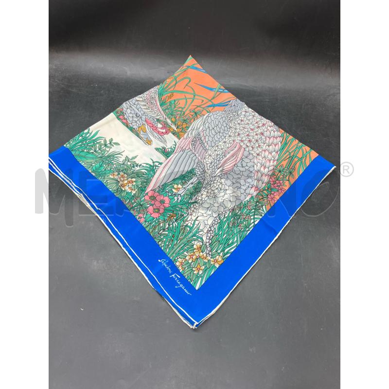 FOULARD SALVATORE FERRAGAMO ANATRE PROF BLU | Mercatino dell'Usato Roma eur 1