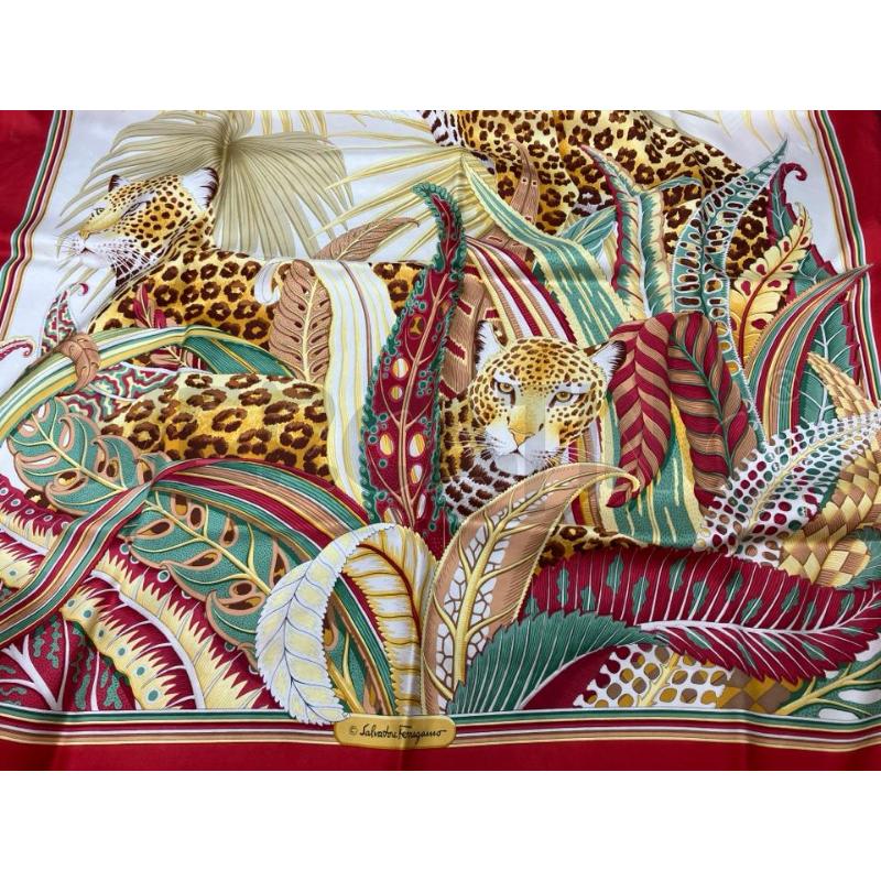FOULARD SALVATORE FERRAGAMO TIGRI PROFILI RSS | Mercatino dell'Usato Roma eur 3