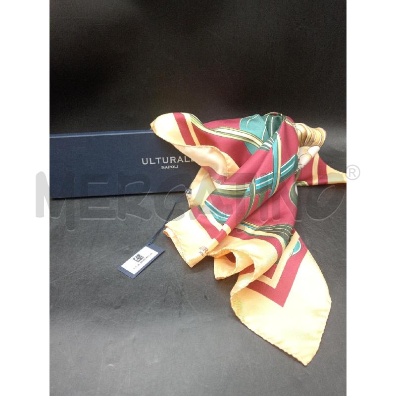 FOULARD ULTURALE BLOSSOM ROSSO SETA SCATOLA | Mercatino dell'Usato Roma eur 1