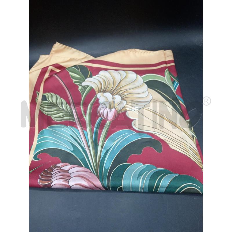 FOULARD ULTURALE BLOSSOM ROSSO SETA SCATOLA | Mercatino dell'Usato Roma eur 2