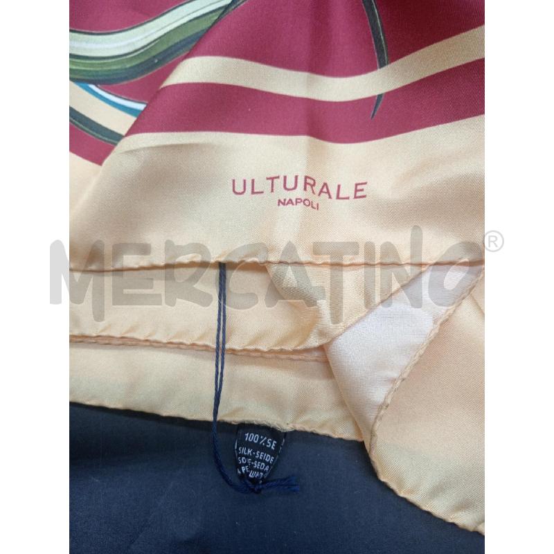 FOULARD ULTURALE BLOSSOM ROSSO SETA SCATOLA | Mercatino dell'Usato Roma eur 3