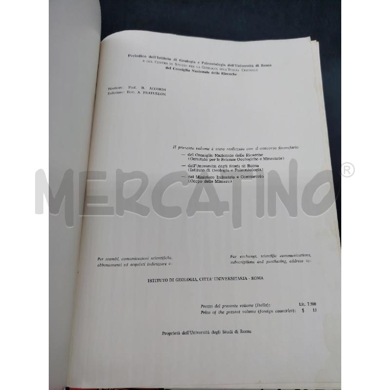 GEOLOGICA ROMANA VOL.V 1966 | Mercatino dell'Usato Roma eur 3