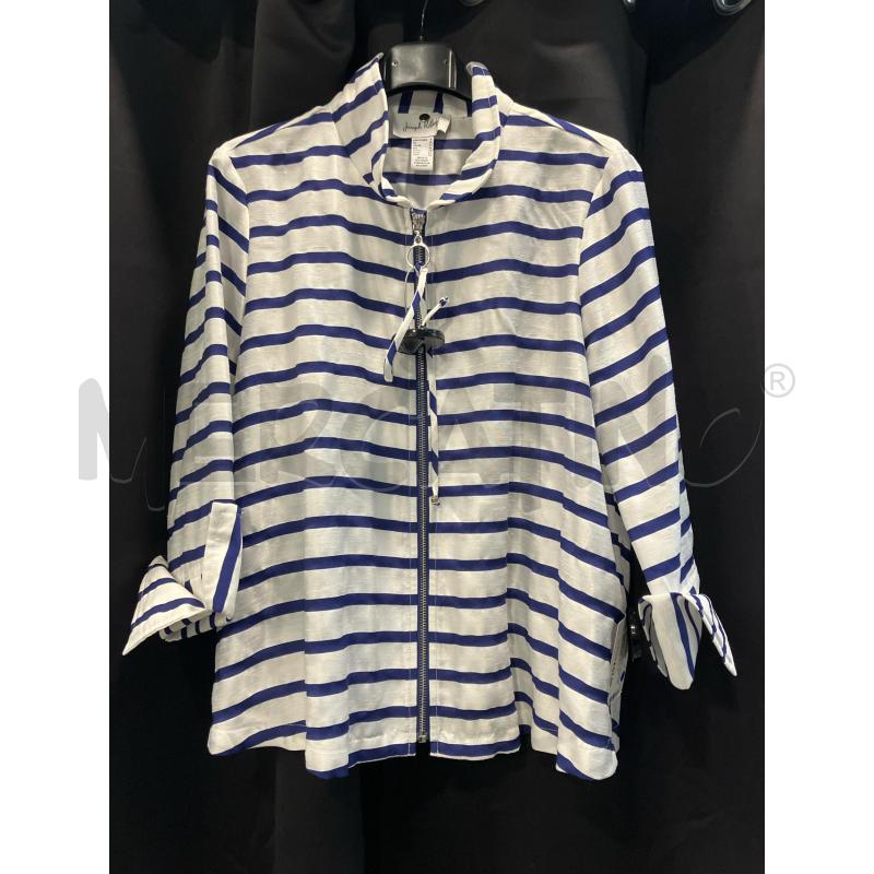GIACCA DONNA RIBKOFF BIA RIGHE BLU ZIP | Mercatino dell'Usato Roma eur 1