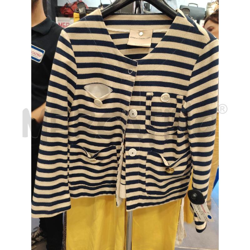GIACCA D ERIKA CAVALLINI RIGHE BLU BIA | Mercatino dell'Usato Roma eur 1