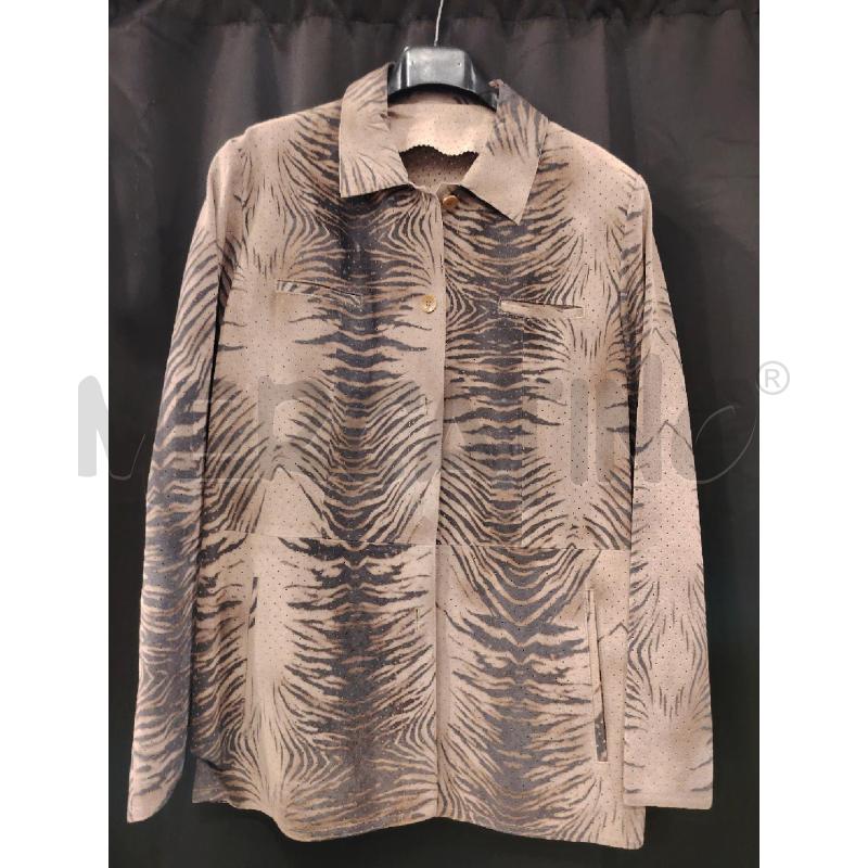 GIACCA D MABRUN PELLE SFODERATA ANIMALIER TIGRATO | Mercatino dell'Usato Roma eur 1