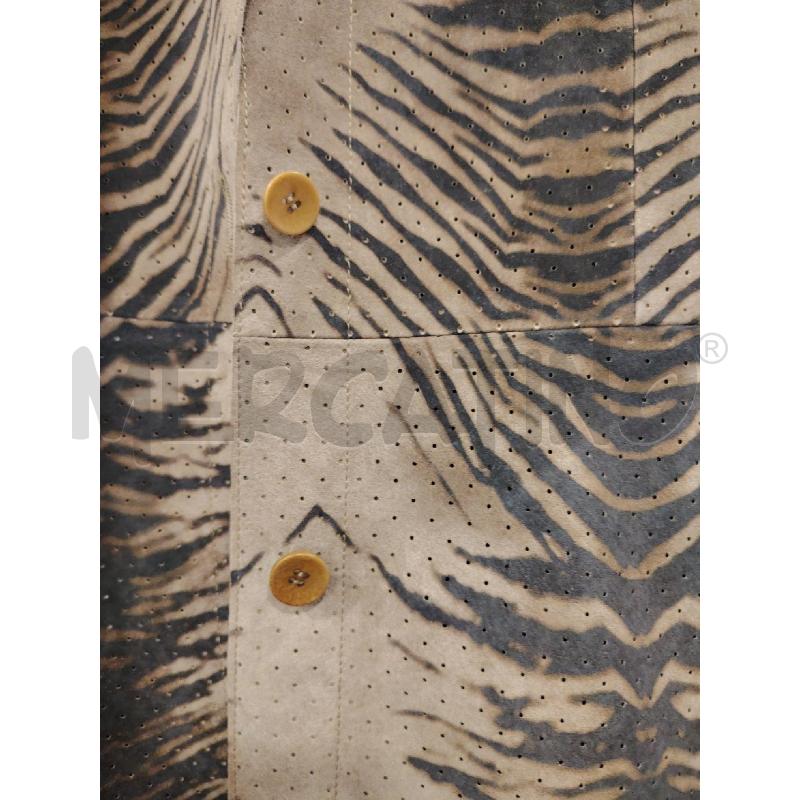 GIACCA D MABRUN PELLE SFODERATA ANIMALIER TIGRATO | Mercatino dell'Usato Roma eur 2