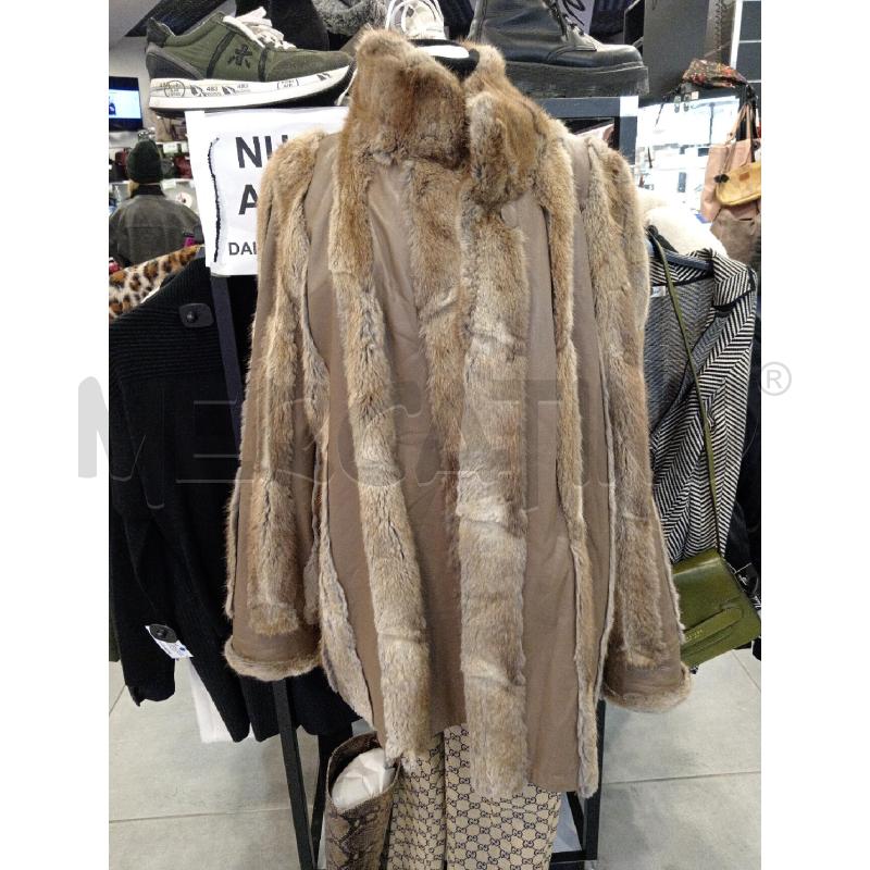 GIACCA D PELLICCIA LAPIN CON PELLE  | Mercatino dell'Usato Roma eur 1