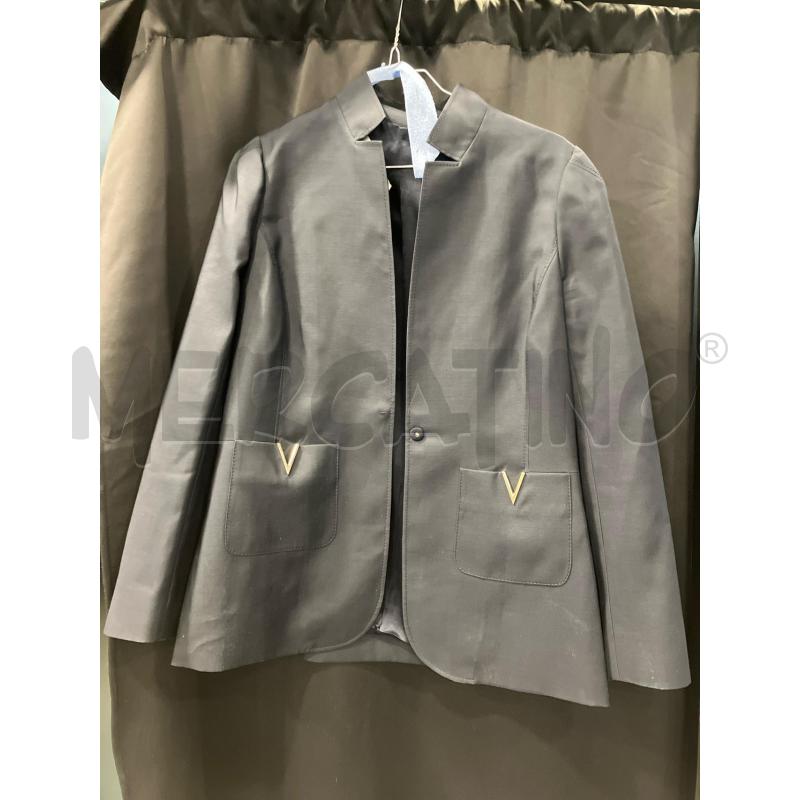 GIACCA D VALENTINO BLU SCURO LOGO TASCHE | Mercatino dell'Usato Roma eur 1