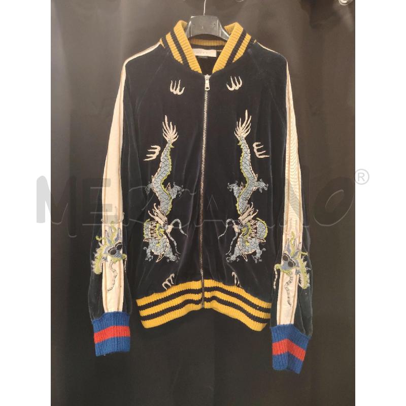 GIACCA GUCCI CAMPIONARIO VELLUTO BLU NAVY DRAGHI CINESI | Mercatino dell'Usato Roma eur 1