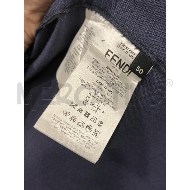 GIACCA U FENDI FRESCO LANA BLU TASCHE | Mercatino dell'Usato Roma eur 2