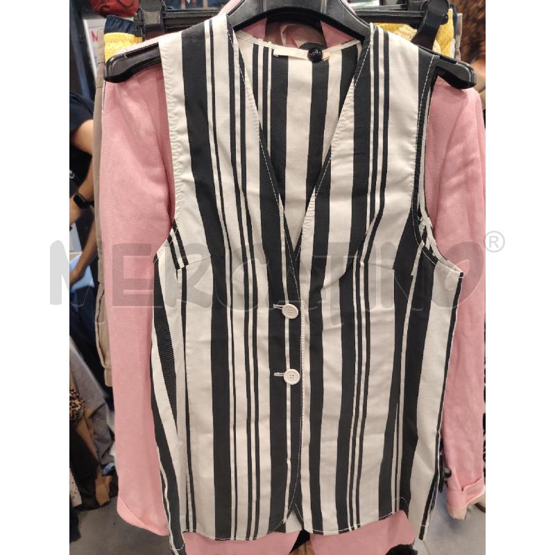 GILET D CARLAG RIGHE BIA NE/NE | Mercatino dell'Usato Roma eur 1