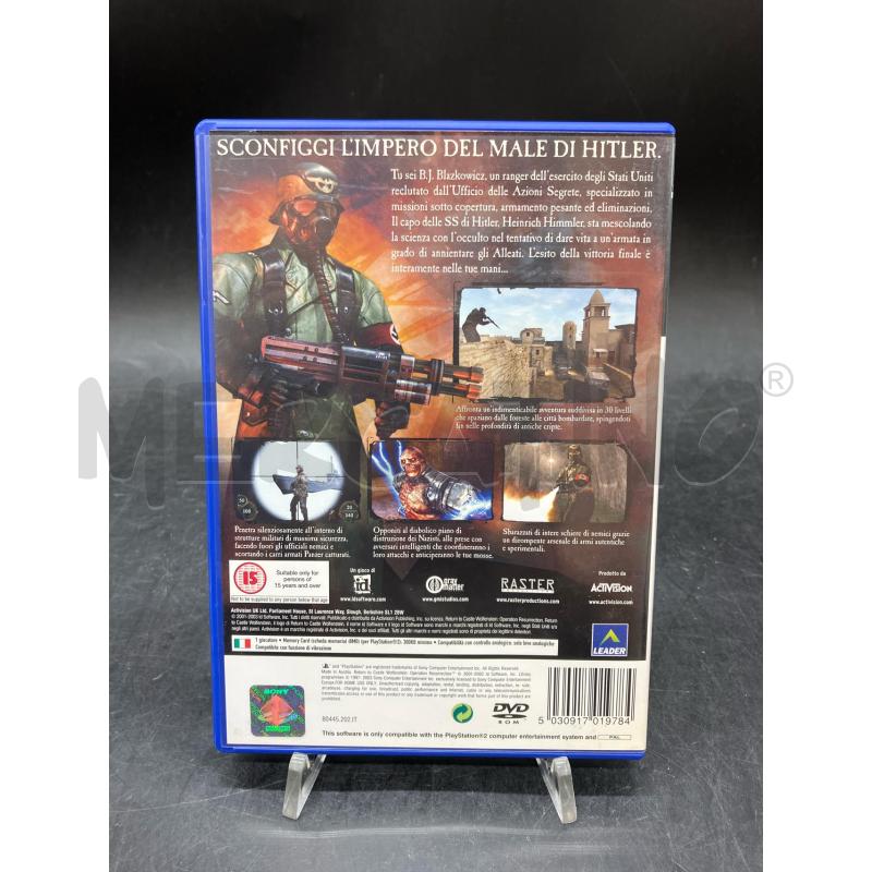GIOCHI PS2 WOLFENSTEIN | Mercatino dell'Usato Roma eur 2