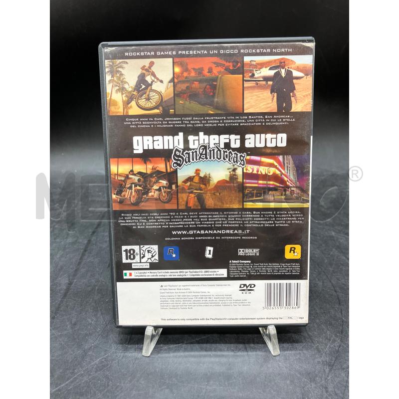 GIOCO PS2 GRAND THEFT AUTO SAN ANDREAS | Mercatino dell'Usato Roma eur 2