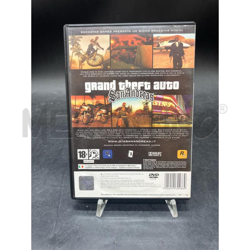 GIOCO PS2 GRAND THEFT AUTO SAN ANDREAS | Mercatino dell'Usato Roma eur 2
