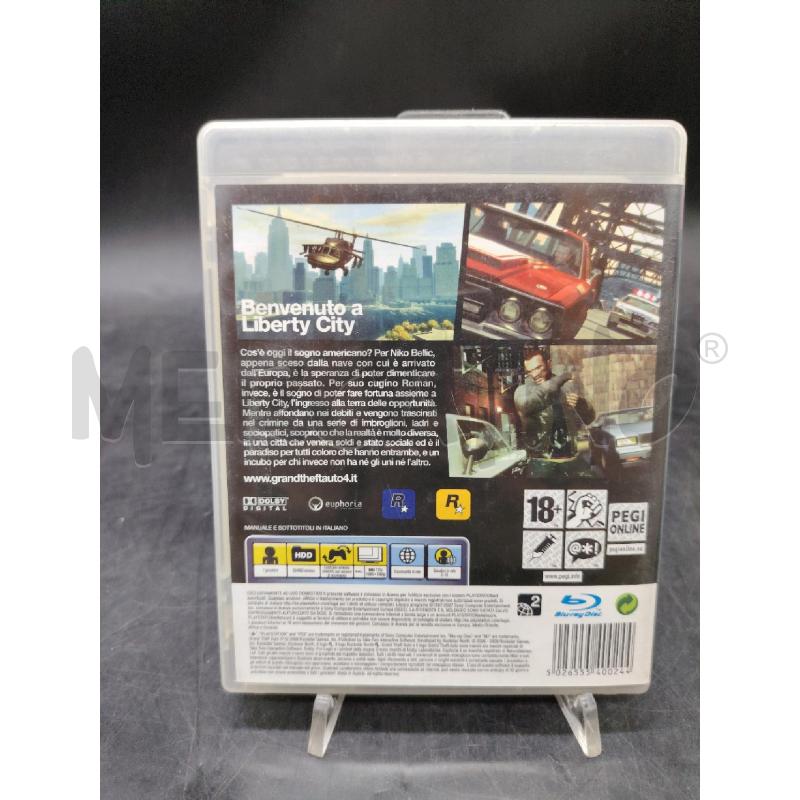 GIOCO PS3 GRAND THEFT AUTO IV | Mercatino dell'Usato Roma eur 2