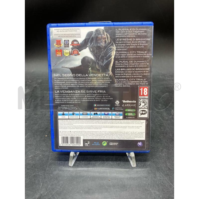 GIOCO PS4 DISHONORED DEFINITIVE EDITION | Mercatino dell'Usato Roma eur 2
