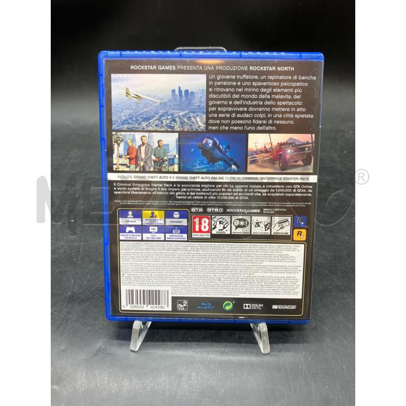 GIOCO PS4 GRAND THEFT AUTO V PREMIUM EDITION | Mercatino dell'Usato Roma eur 2
