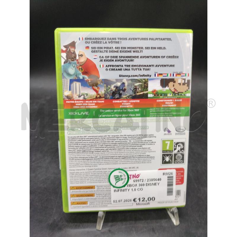 GIOCO XBOX 360 DISNEY INFINITY 1.0 CON BASE | Mercatino dell'Usato Roma eur 2