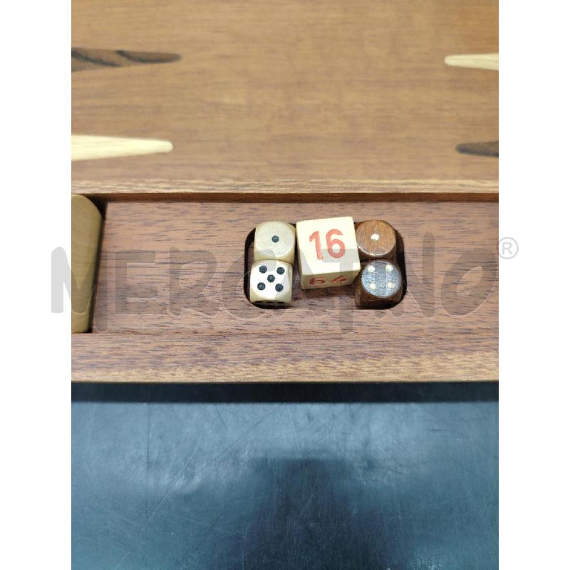 GIOCO  BACKGAMMON SCATOLA LEGNO | Mercatino dell'Usato Roma eur 2