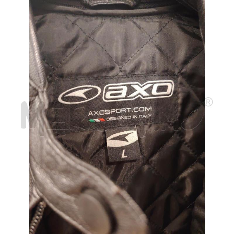 GIUBBOTTO MOTO AXO NERO PELLE RIGHE BIA | Mercatino dell'Usato Roma eur 2