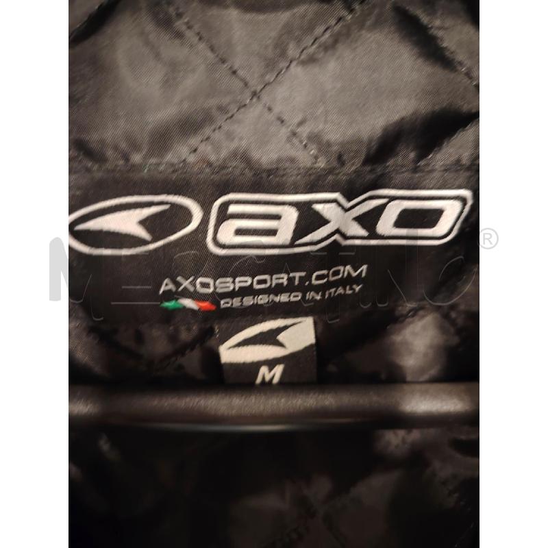 GIUBBOTTO MOTO AXO PELLE NERO RIGHE BIA | Mercatino dell'Usato Roma eur 2