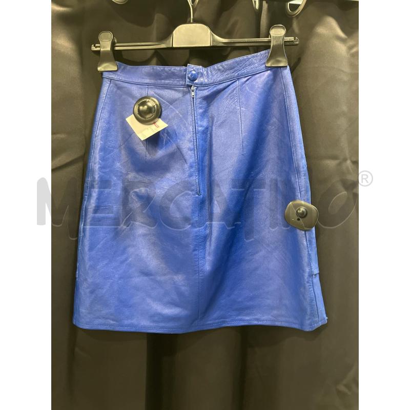GONNA PELLE BLU ELETTRICO | Mercatino dell'Usato Roma eur 2