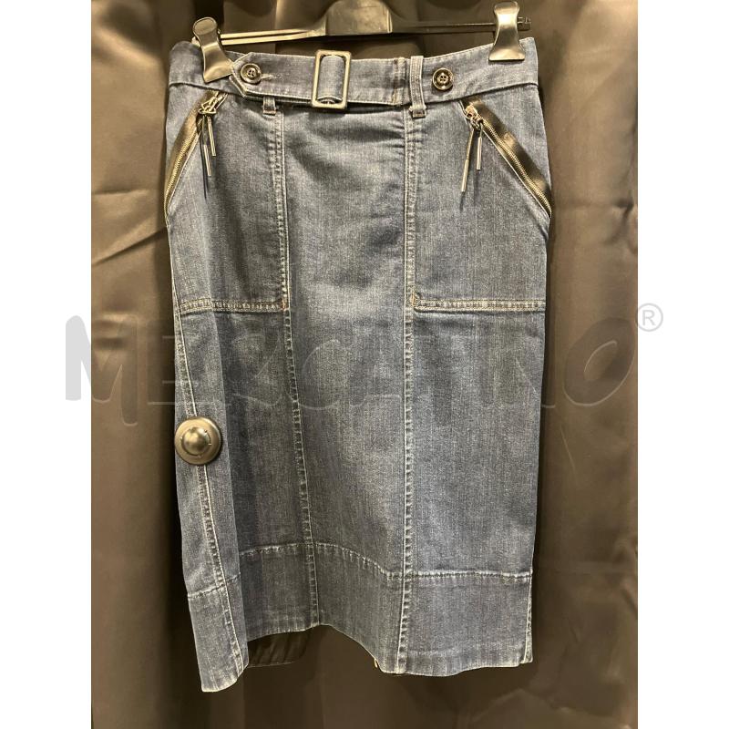 GONNA SPORTMAX DENIM SCURO CERNIERE | Mercatino dell'Usato Roma eur 1