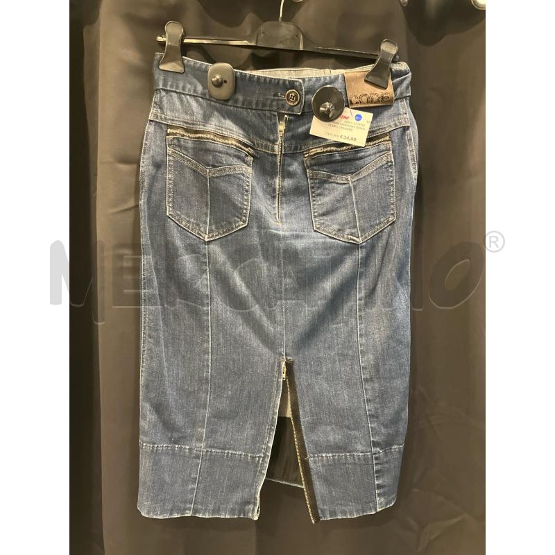 GONNA SPORTMAX DENIM SCURO CERNIERE | Mercatino dell'Usato Roma eur 3