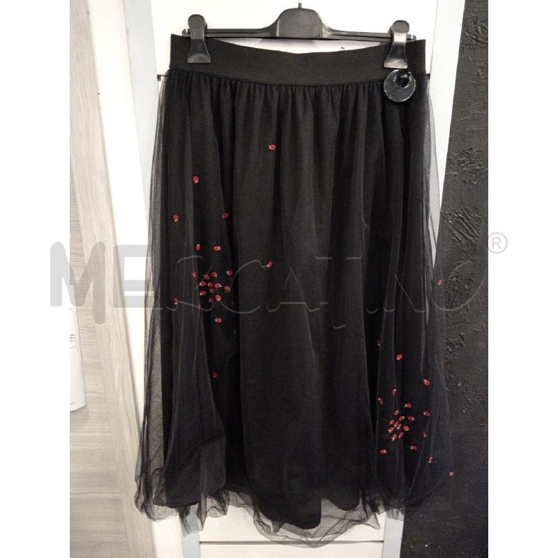 GONNA TWINSET NERA TULLE COCCINELLE | Mercatino dell'Usato Roma eur 1