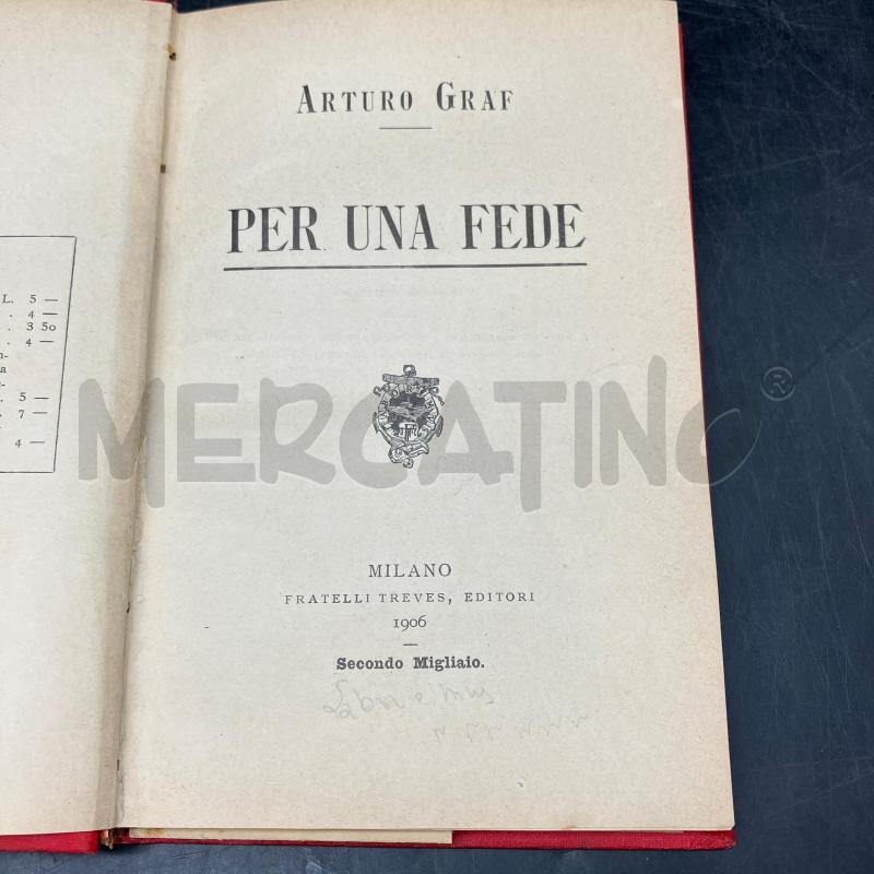 GRAF PER UNA FEDE  | Mercatino dell'Usato Roma eur 2