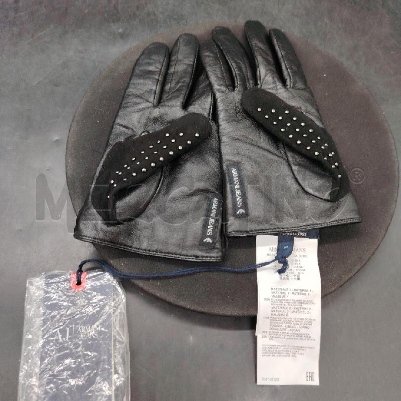 GUANTI D ARMNANI JEANS NERI BORCHIETTE CARTELL | Mercatino dell'Usato Roma eur 2
