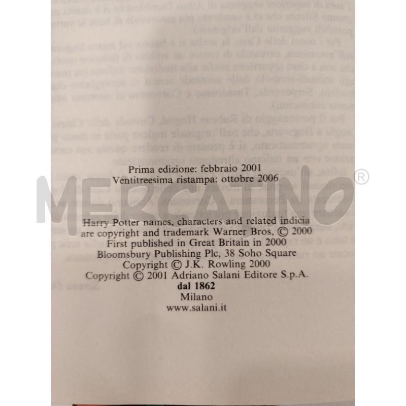 HARRY POTTER E IL CALICE DI FUOCO 2006 | Mercatino dell'Usato Roma eur 4