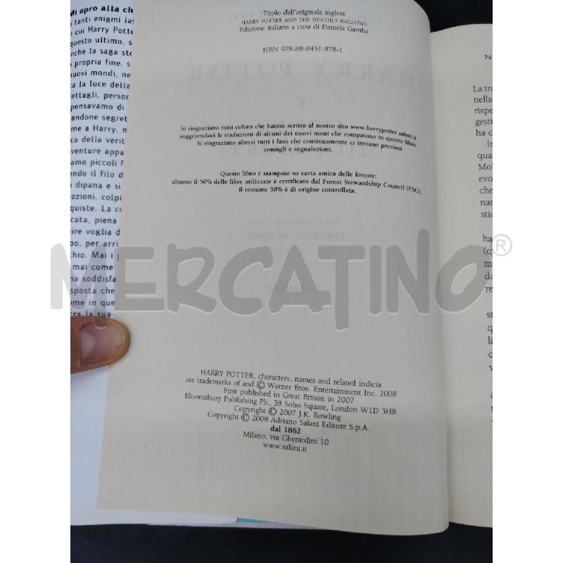 HARRY POTTER E I DONI DELLA MORTE 2008 | Mercatino dell'Usato Roma eur 3