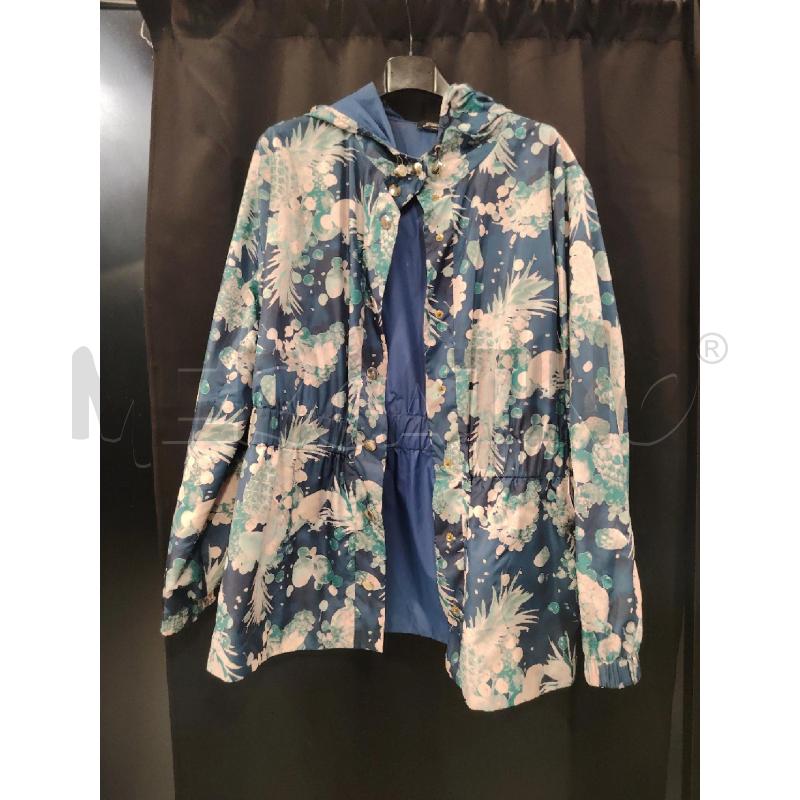 IMPERMEABILE D GATTINONI DOUBLE BLU FANTASIA | Mercatino dell'Usato Roma eur 1