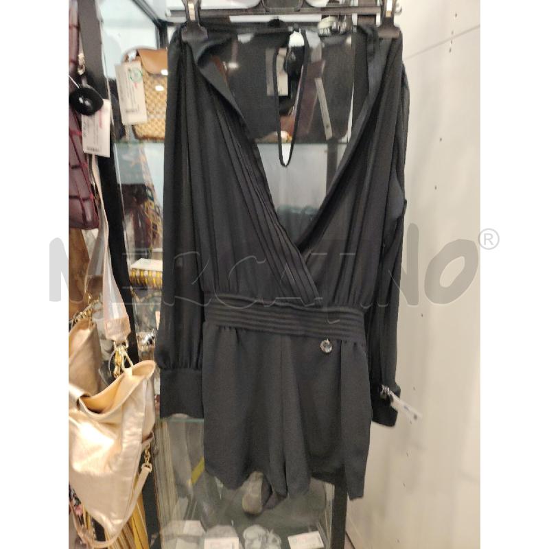JUMPSUIT MANGANO NERA VELO SOPRA | Mercatino dell'Usato Roma eur 1