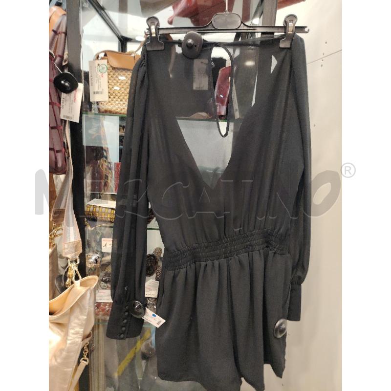 JUMPSUIT MANGANO NERA VELO SOPRA | Mercatino dell'Usato Roma eur 3