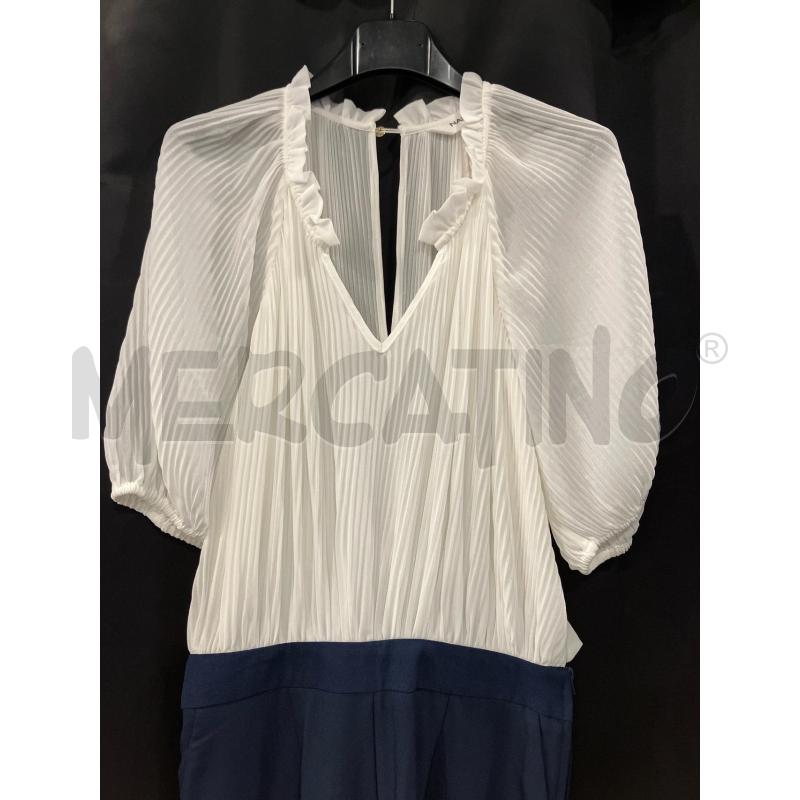 JUMPSUIT NAF NAF BLU SOPRA BIA PLISSE CARTELL  | Mercatino dell'Usato Roma eur 2