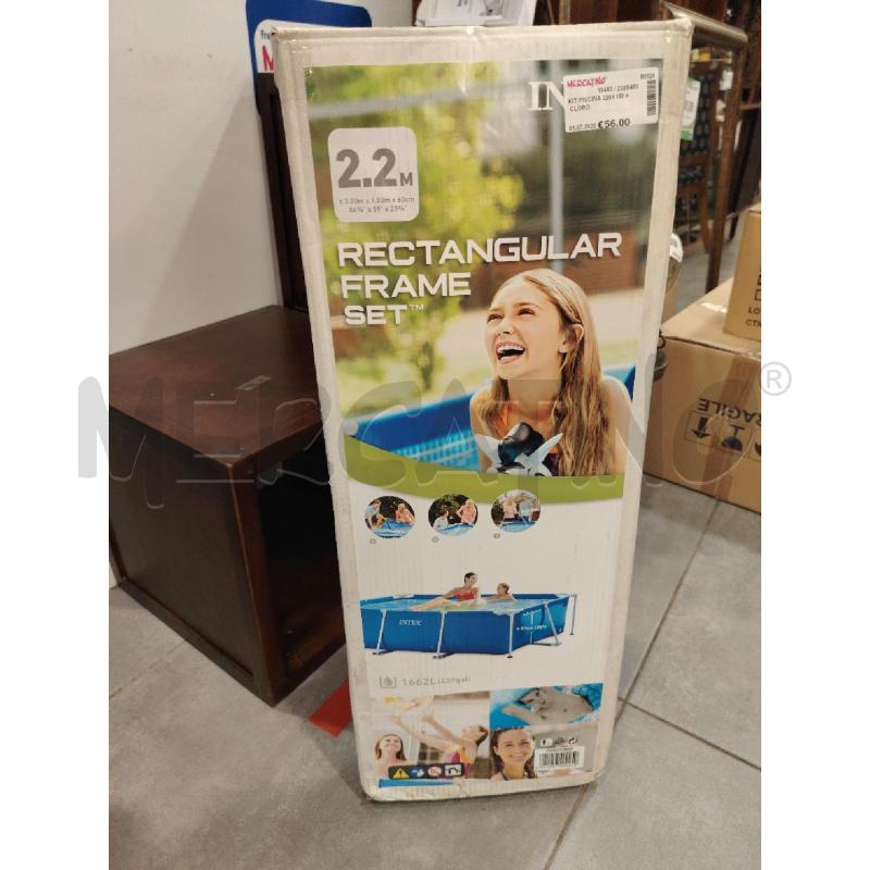 KIT PISCINA 220X150 + CLORO | Mercatino dell'Usato Roma eur 1