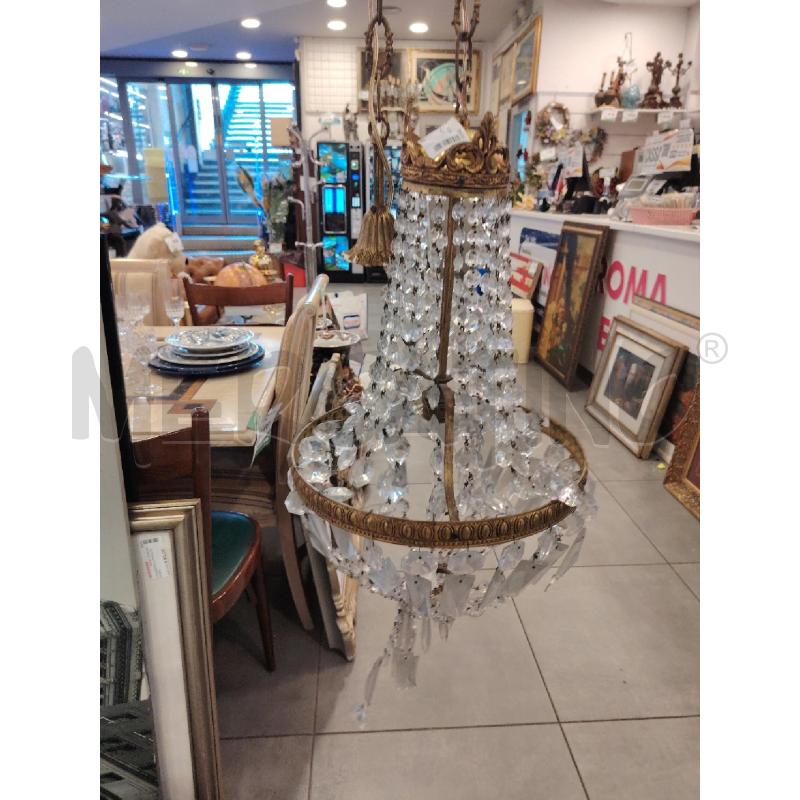 LAMPADARIO CRISTALLI STRUTT OTT | Mercatino dell'Usato Roma eur 1