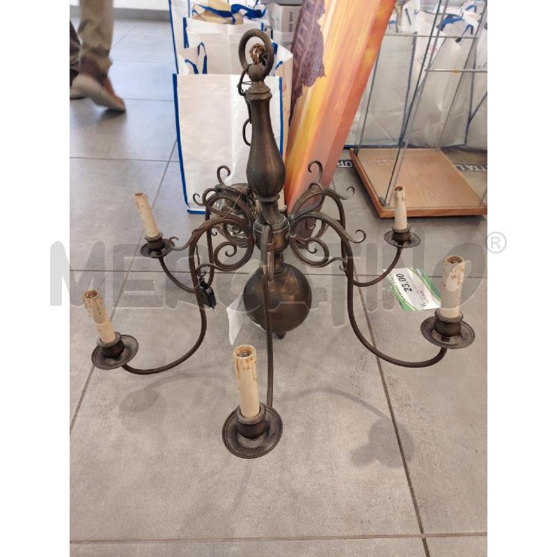 LAMPADARIO FERRO 6 L | Mercatino dell'Usato Roma eur 1