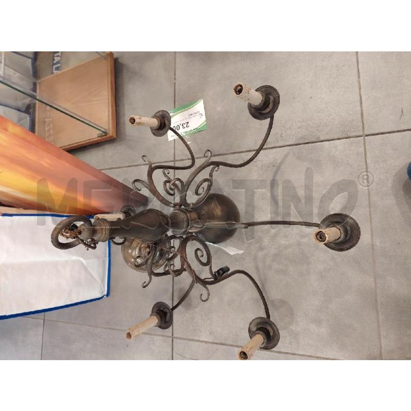 LAMPADARIO FERRO 6 L | Mercatino dell'Usato Roma eur 3
