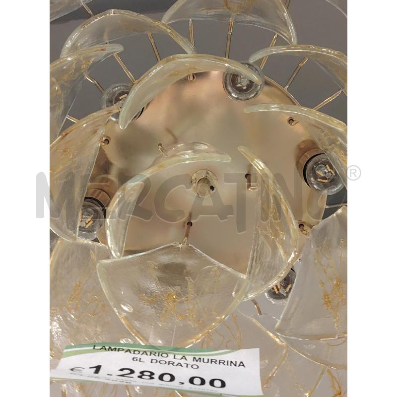 LAMPADARIO LA MURRINA 6L DORATO | Mercatino dell'Usato Roma eur 3