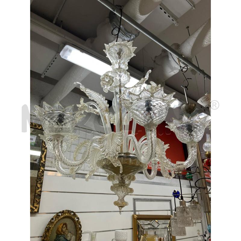 LAMPADARIO MURANO 6L | Mercatino dell'Usato Roma eur 2