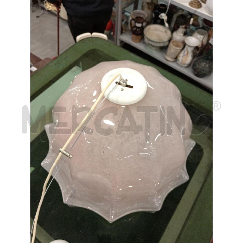 LAMPADARIO ROSA VETRO MURANO | Mercatino dell'Usato Roma eur 3