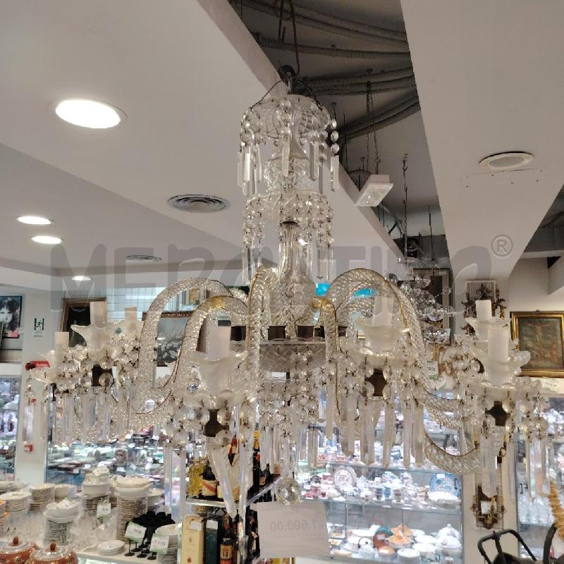 LAMPADARIO ST BACCARAT 12 LUCI | Mercatino dell'Usato Roma eur 1